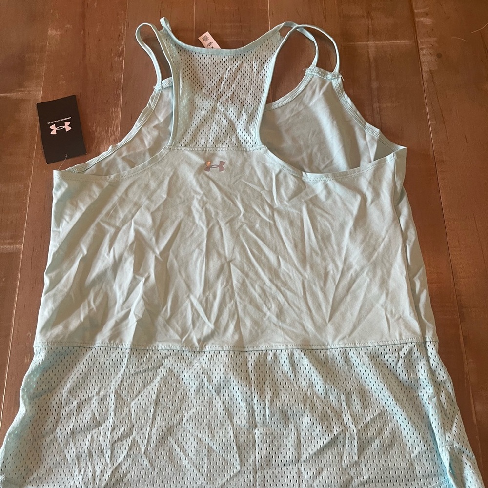 Workout tank pretty mint green brand new with tags, size Medium, under armor - Picture 2 of 4